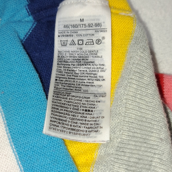 GAP Multicolor Striped Crew Neck Sweater - Picture 5 of 5